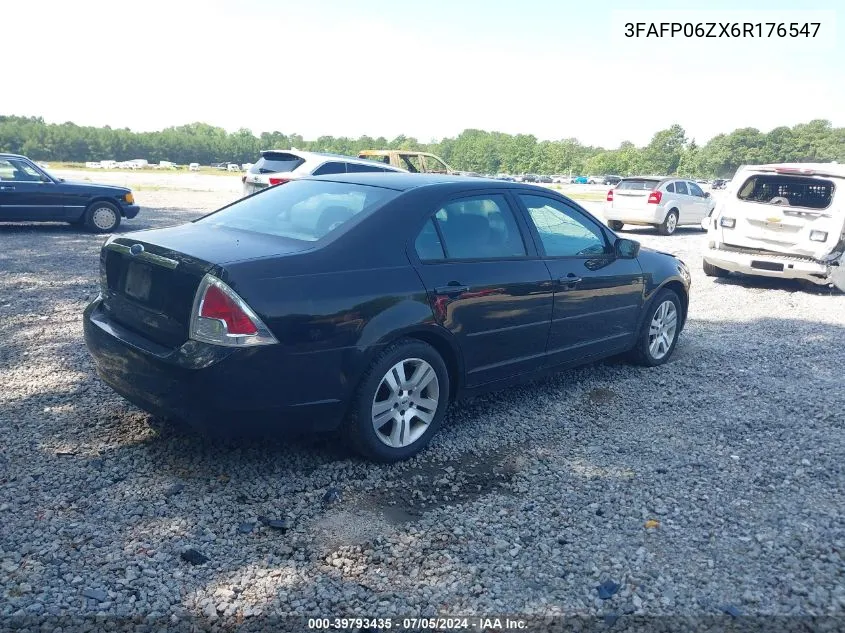 2006 Ford Fusion S VIN: 3FAFP06ZX6R176547 Lot: 39793435