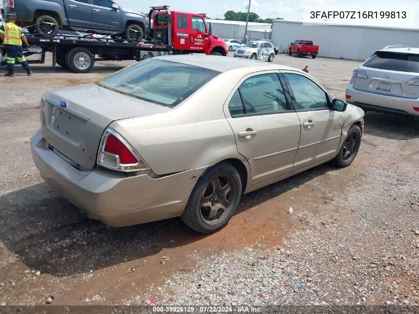 2006 Ford Fusion Se VIN: 3FAFP07Z16R199813 Lot: 39926129