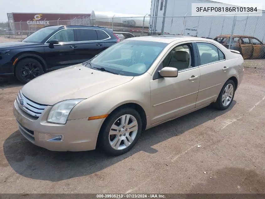 2006 Ford Fusion Sel VIN: 3FAFP08186R101384 Lot: 39935213