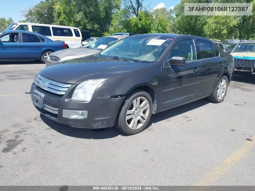 2006 Ford Fusion Sel VIN: 3FAHP08106R127387 Lot: 40035138