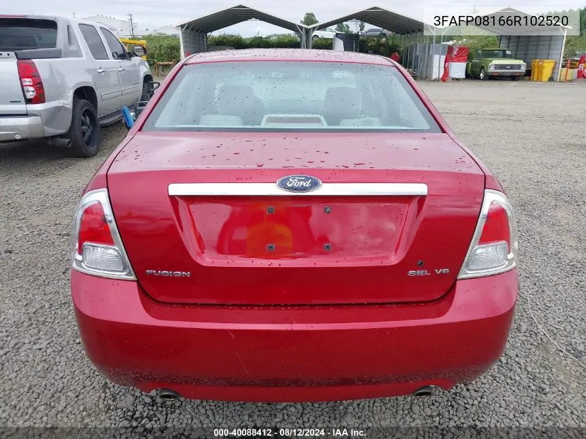 3FAFP08166R102520 2006 Ford Fusion Sel