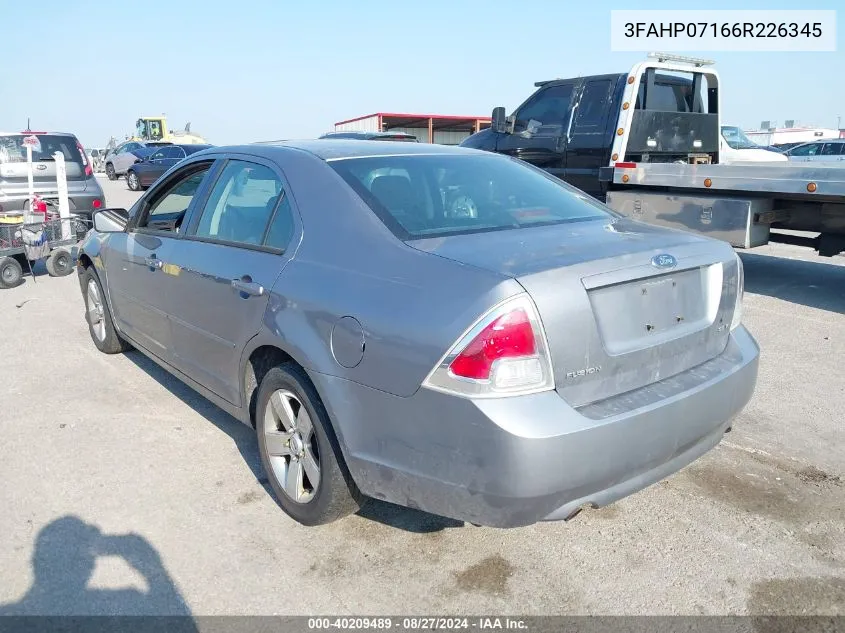 3FAHP07166R226345 2006 Ford Fusion Se