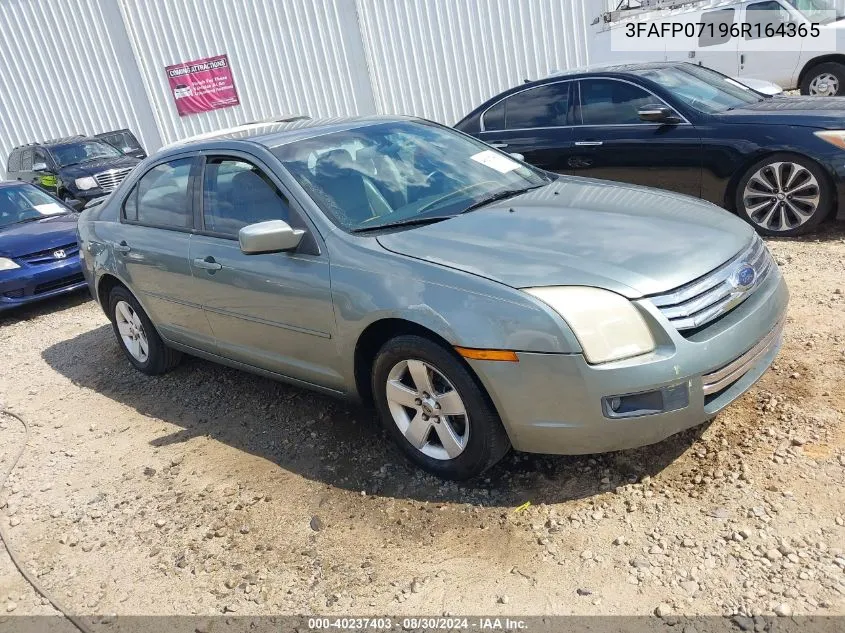 2006 Ford Fusion Se VIN: 3FAFP07196R164365 Lot: 40237403