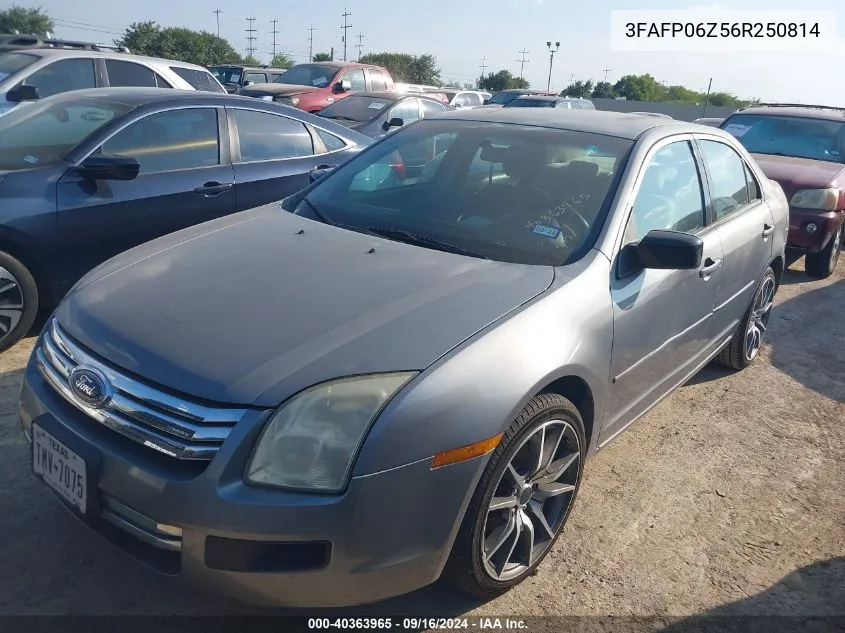 2006 Ford Fusion S VIN: 3FAFP06Z56R250814 Lot: 40363965