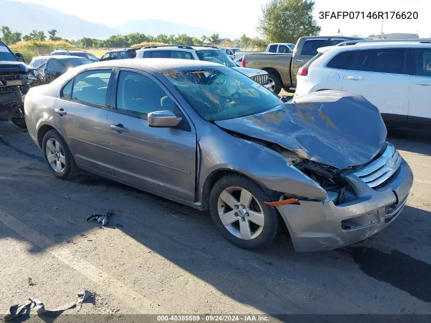 2006 Ford Fusion Se VIN: 3FAFP07146R176620 Lot: 40385589