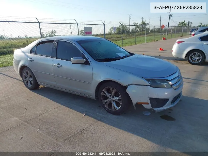 2006 Ford Fusion Se VIN: 3FAFP07ZX6R235823 Lot: 40428241