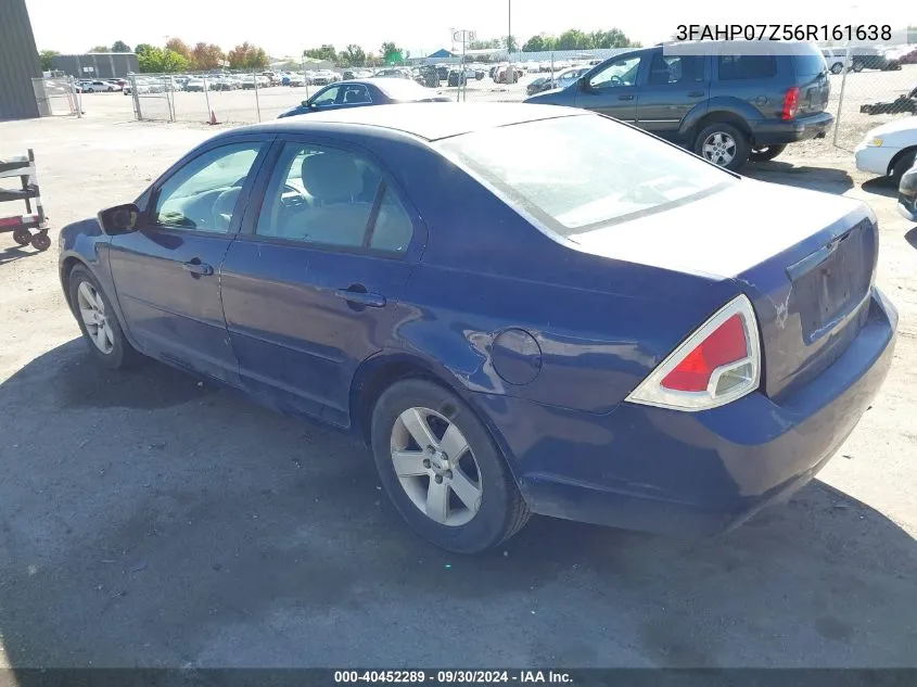 2006 Ford Fusion Se VIN: 3FAHP07Z56R161638 Lot: 40452289