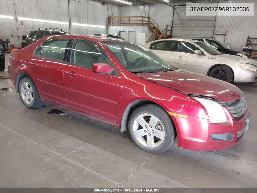 2006 Ford Fusion Se VIN: 3FAFP07Z96R132036 Lot: 40592013