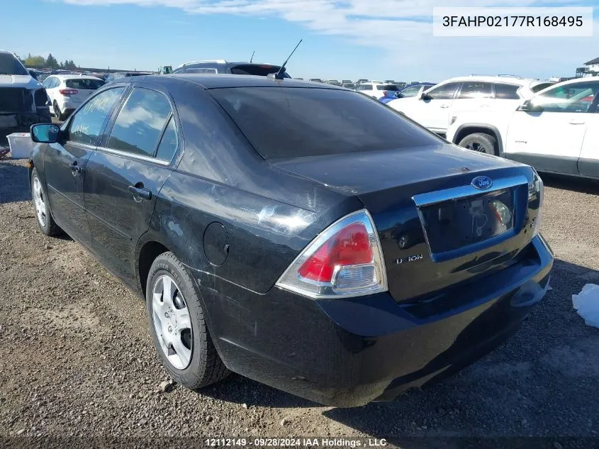 2007 Ford Fusion Sel VIN: 3FAHP02177R168495 Lot: 12112149