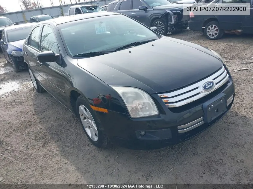 2007 Ford Fusion VIN: 3FAHP07Z07R222900 Lot: 12133298