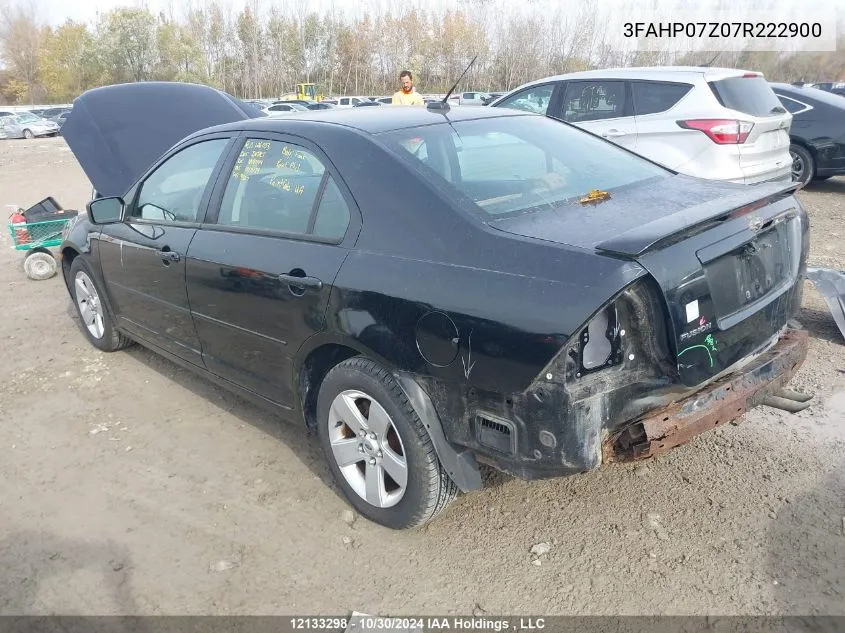 2007 Ford Fusion VIN: 3FAHP07Z07R222900 Lot: 12133298