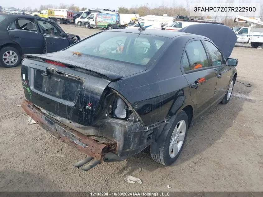 2007 Ford Fusion VIN: 3FAHP07Z07R222900 Lot: 12133298