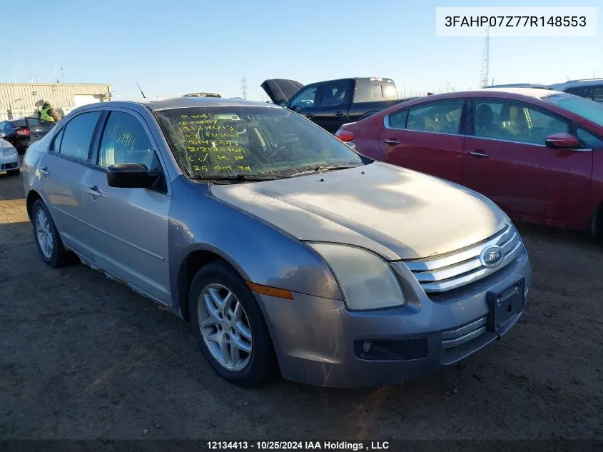 2007 Ford Fusion Se VIN: 3FAHP07Z77R148553 Lot: 12134413