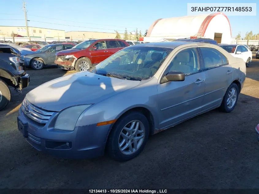 2007 Ford Fusion Se VIN: 3FAHP07Z77R148553 Lot: 12134413