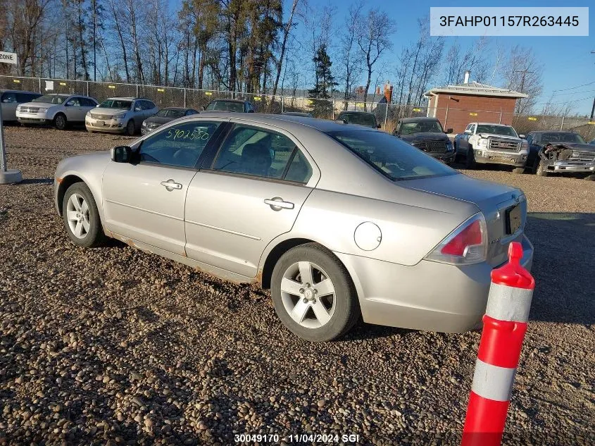 2007 Ford Fusion Se VIN: 3FAHP01157R263445 Lot: 30049170