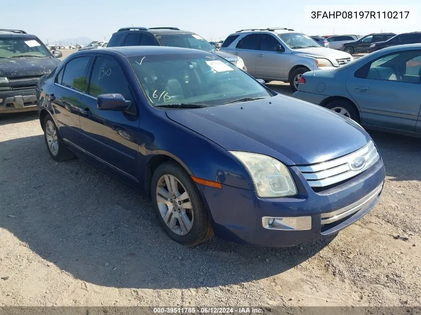 2007 Ford Fusion Sel VIN: 3FAHP08197R110217 Lot: 39511785