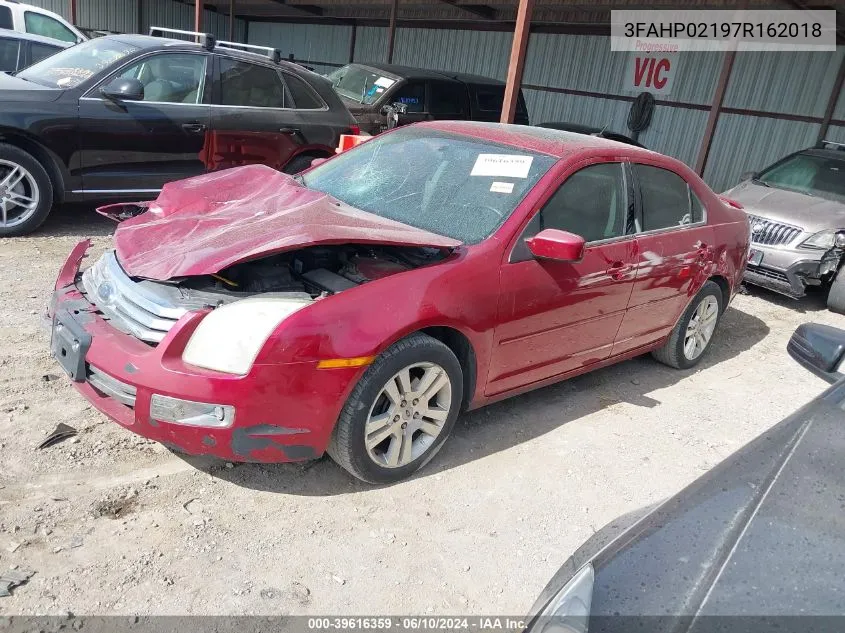 2007 Ford Fusion Sel VIN: 3FAHP02197R162018 Lot: 39616359