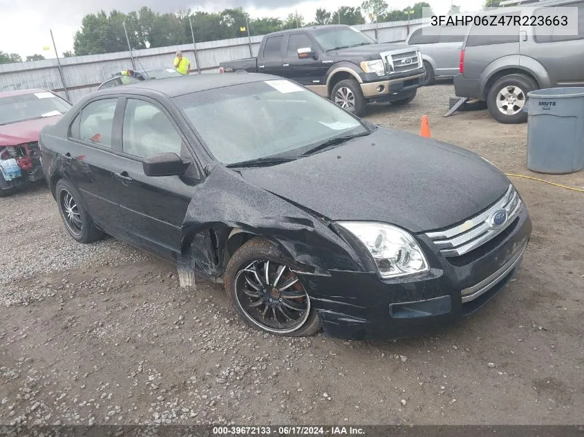 2007 Ford Fusion S VIN: 3FAHP06Z47R223663 Lot: 39672133