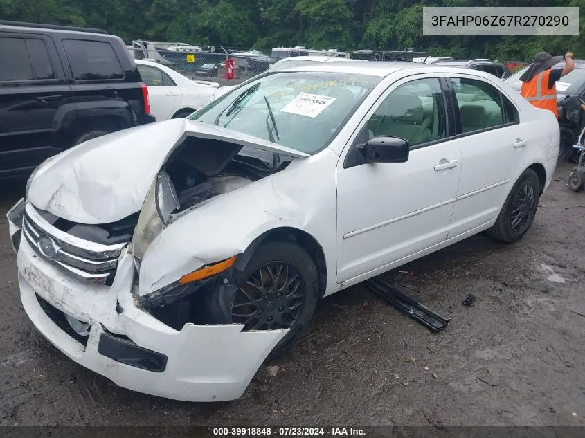 2007 Ford Fusion S VIN: 3FAHP06Z67R270290 Lot: 39918848