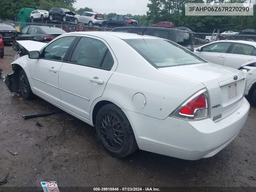 3FAHP06Z67R270290 2007 Ford Fusion S