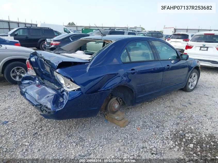 2007 Ford Fusion Se VIN: 3FAHP07137R253682 Lot: 39998314