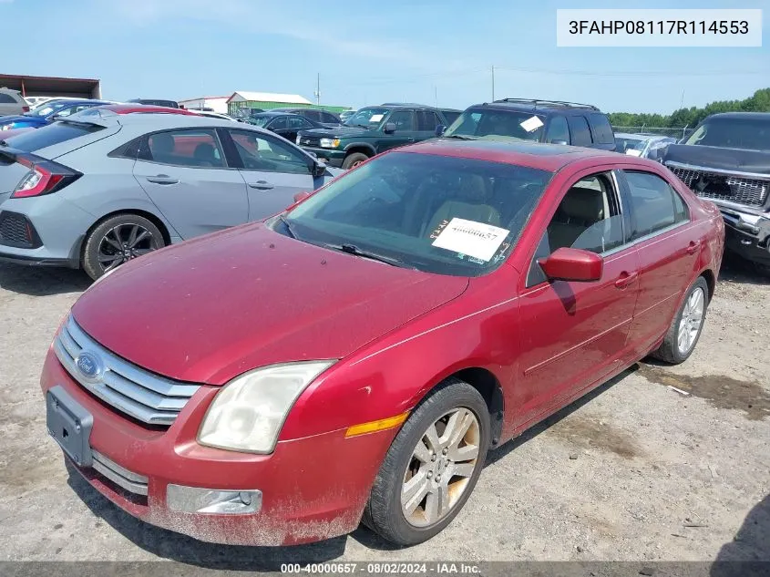 3FAHP08117R114553 2007 Ford Fusion Sel