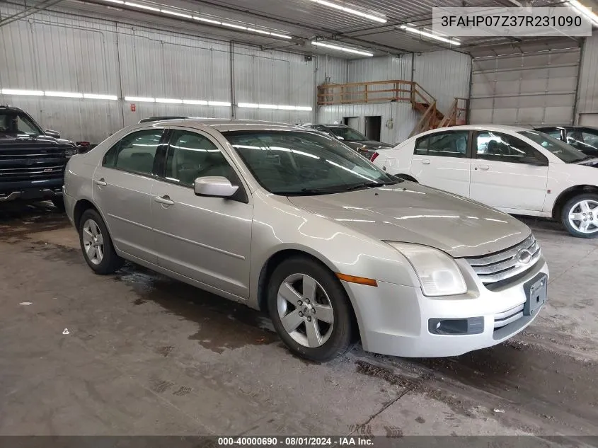 2007 Ford Fusion Se VIN: 3FAHP07Z37R231090 Lot: 40000690