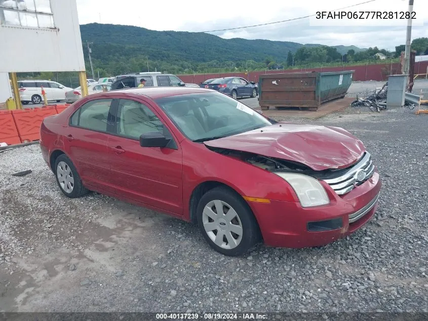 2007 Ford Fusion S VIN: 3FAHP06Z77R281282 Lot: 40137239