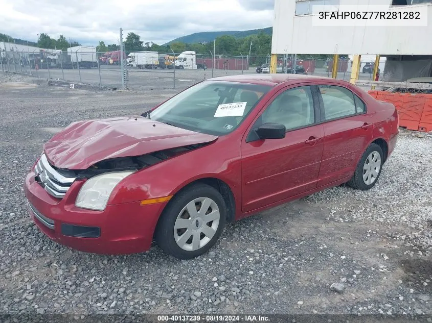 2007 Ford Fusion S VIN: 3FAHP06Z77R281282 Lot: 40137239