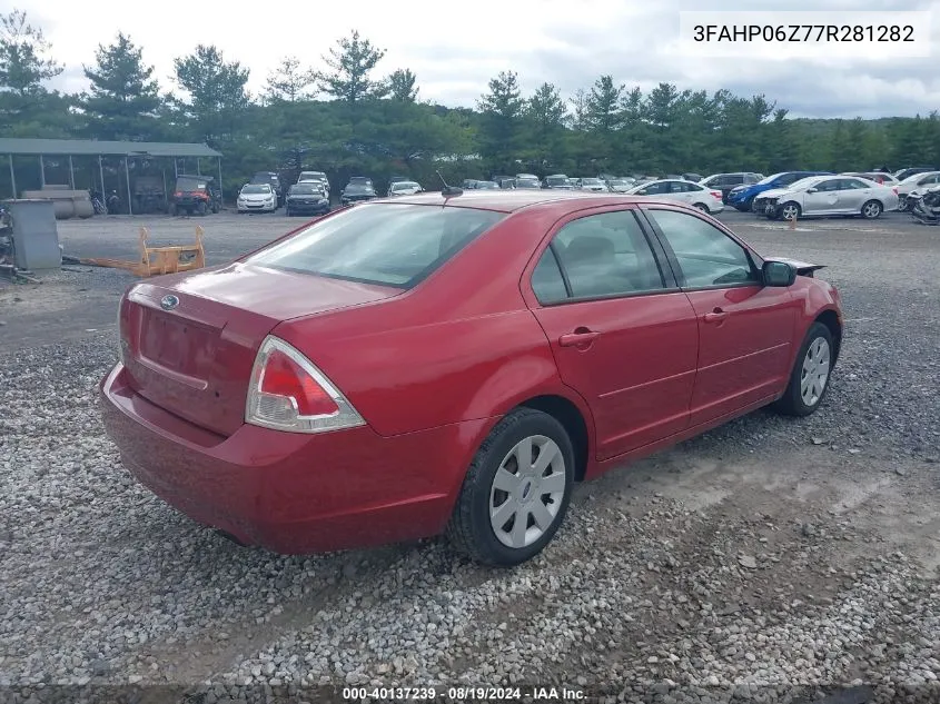 2007 Ford Fusion S VIN: 3FAHP06Z77R281282 Lot: 40137239