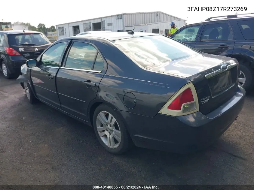 2007 Ford Fusion Sel VIN: 3FAHP08Z17R273269 Lot: 40140855