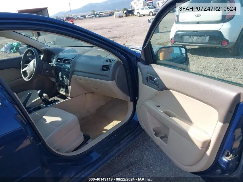 3FAHP07Z47R210524 2007 Ford Fusion Se