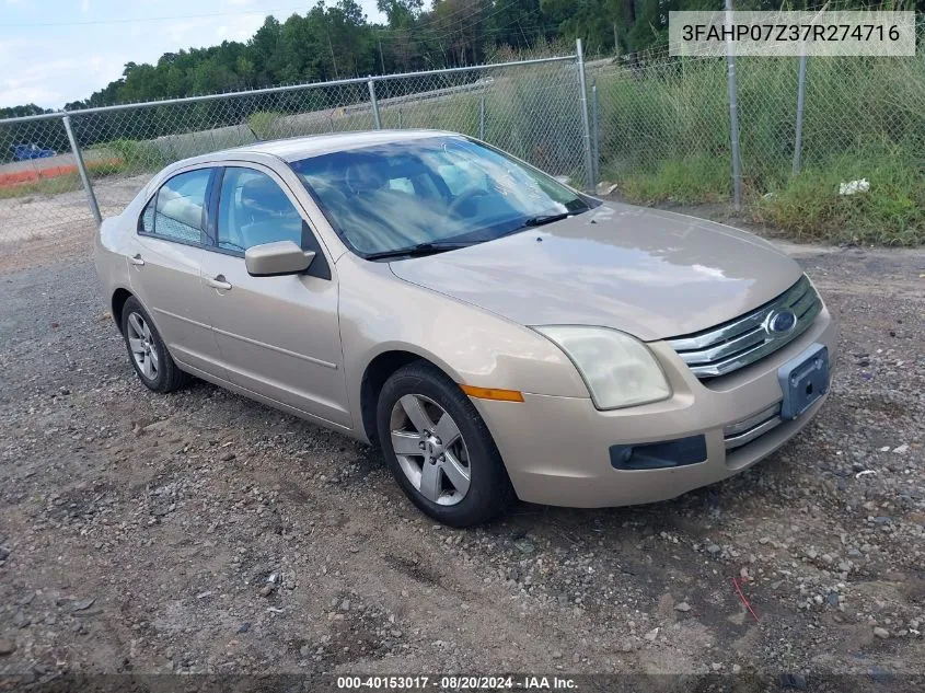 3FAHP07Z37R274716 2007 Ford Fusion Se