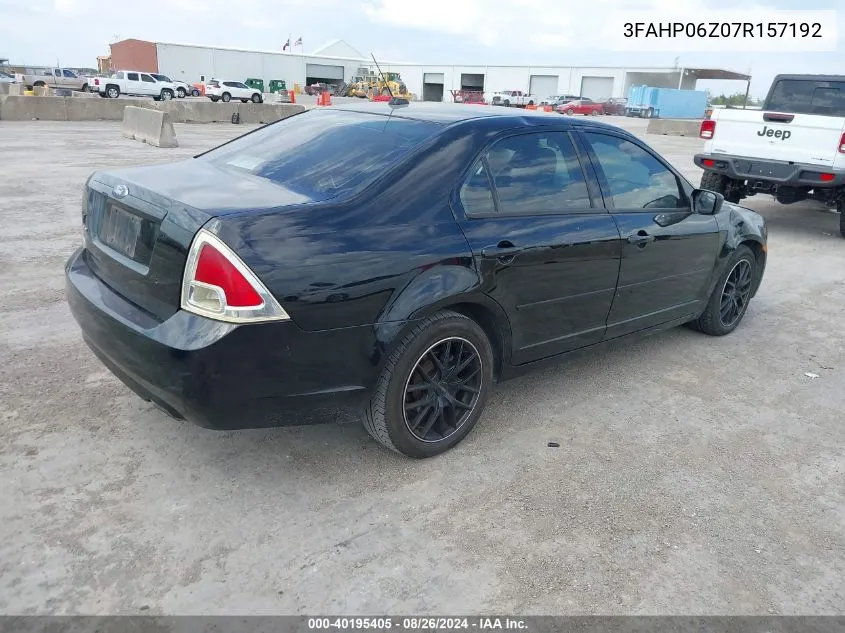 3FAHP06Z07R157192 2007 Ford Fusion S