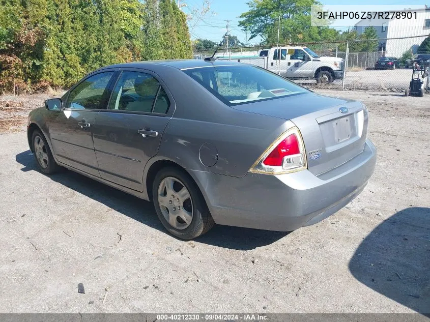 2007 Ford Fusion S VIN: 3FAHP06Z57R278901 Lot: 40212330