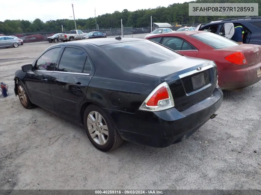 2007 Ford Fusion Sel VIN: 3FAHP08Z97R128593 Lot: 40259316