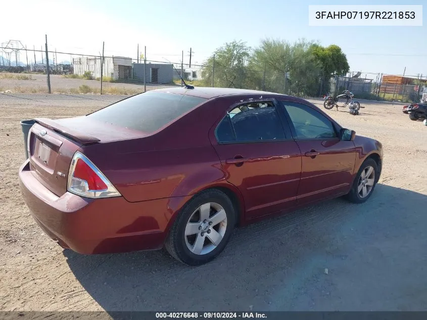 3FAHP07197R221853 2007 Ford Fusion Se