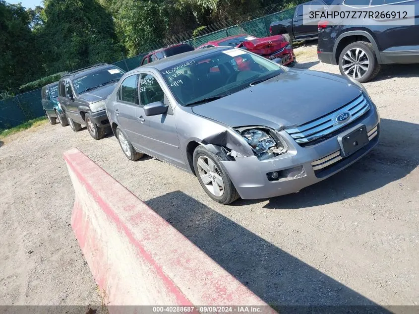 3FAHP07Z77R266912 2007 Ford Fusion Se