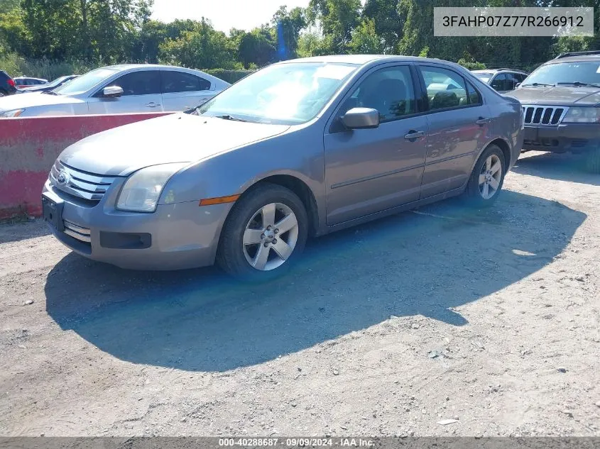 2007 Ford Fusion Se VIN: 3FAHP07Z77R266912 Lot: 40288687