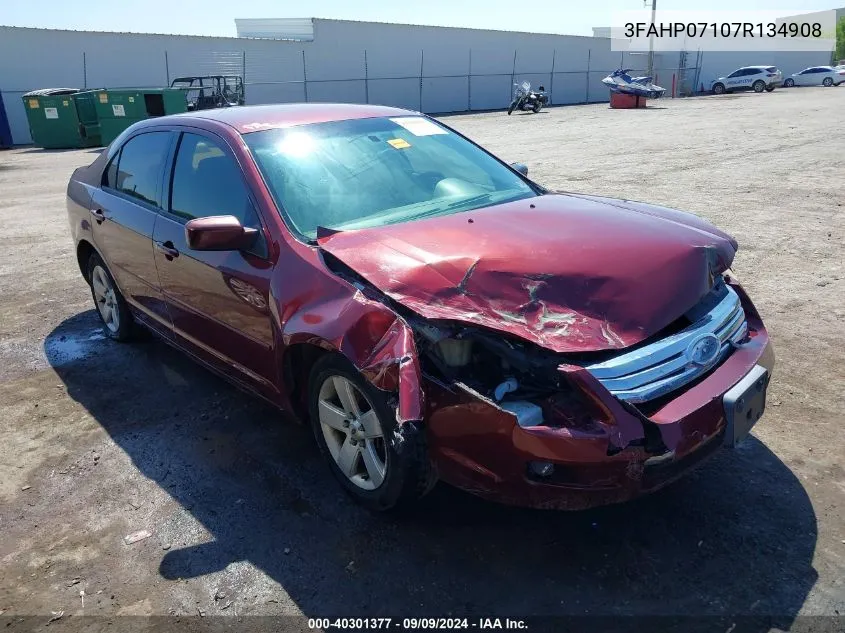 2007 Ford Fusion Se VIN: 3FAHP07107R134908 Lot: 40301377