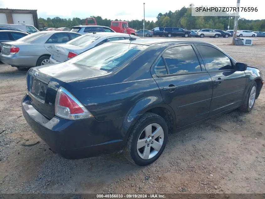 2007 Ford Fusion Se VIN: 3FAHP07Z07R176596 Lot: 40356033