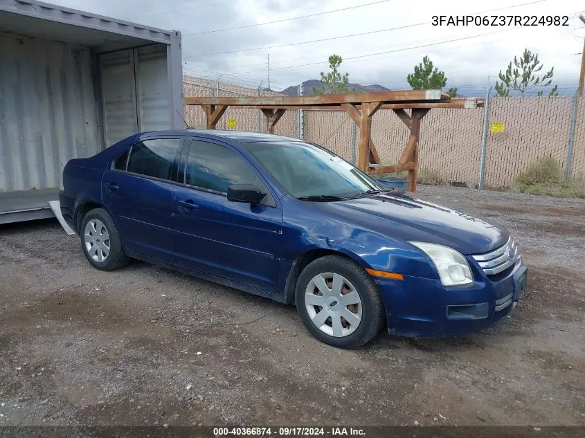 2007 Ford Fusion S VIN: 3FAHP06Z37R224982 Lot: 40366874