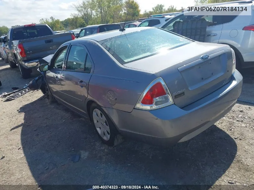 2007 Ford Fusion S VIN: 3FAHP06Z07R184134 Lot: 40374323