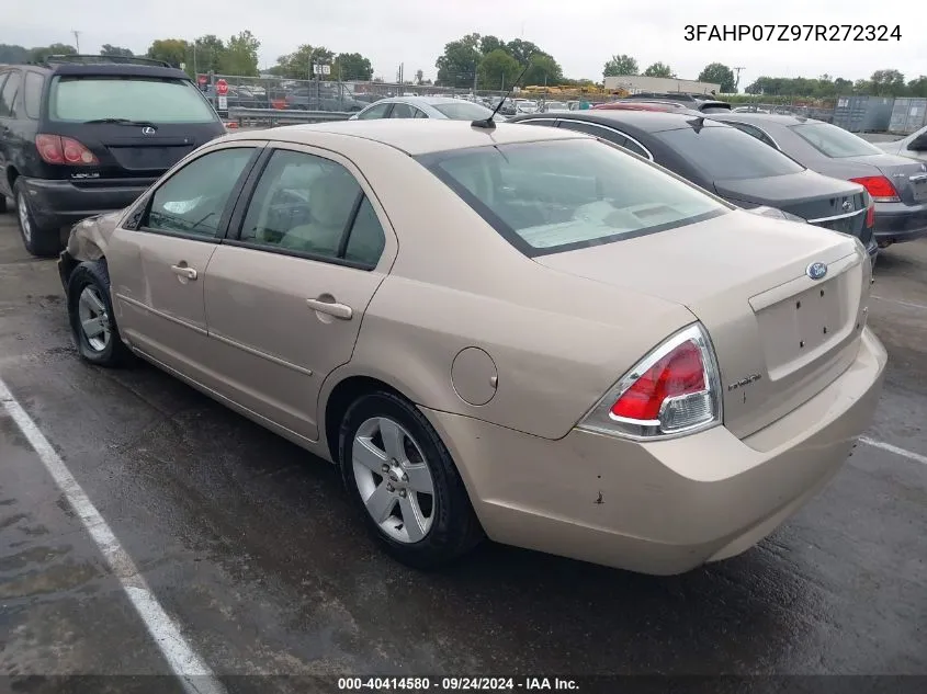 2007 Ford Fusion Se VIN: 3FAHP07Z97R272324 Lot: 40414580