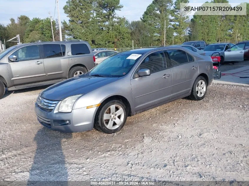 2007 Ford Fusion Se VIN: 3FAHP07157R209439 Lot: 40420631