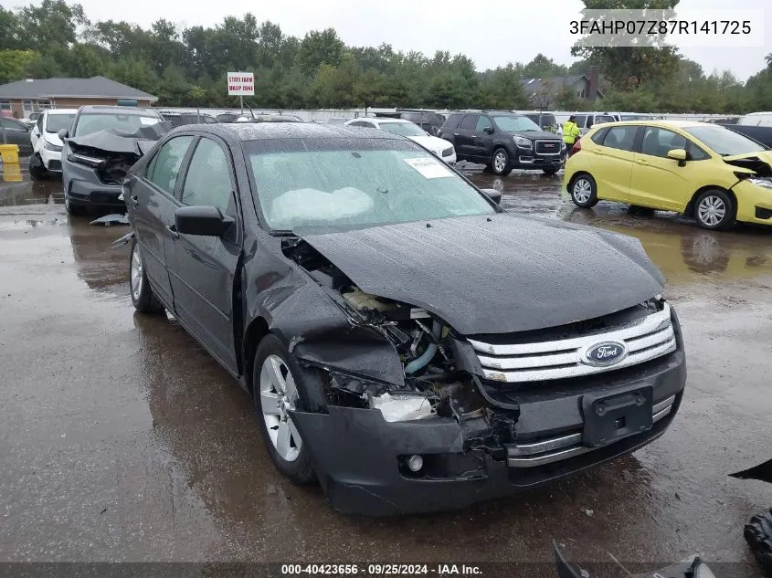 2007 Ford Fusion Se VIN: 3FAHP07Z87R141725 Lot: 40423656