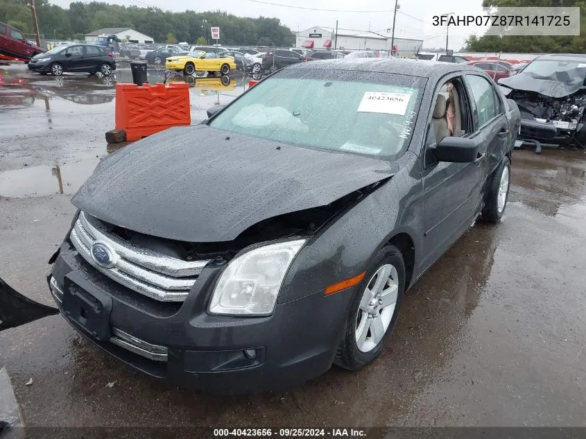 2007 Ford Fusion Se VIN: 3FAHP07Z87R141725 Lot: 40423656