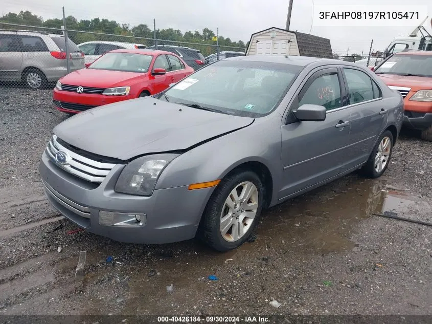 2007 Ford Fusion Sel VIN: 3FAHP08197R105471 Lot: 40426184