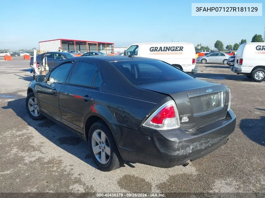 3FAHP07127R181129 2007 Ford Fusion Se