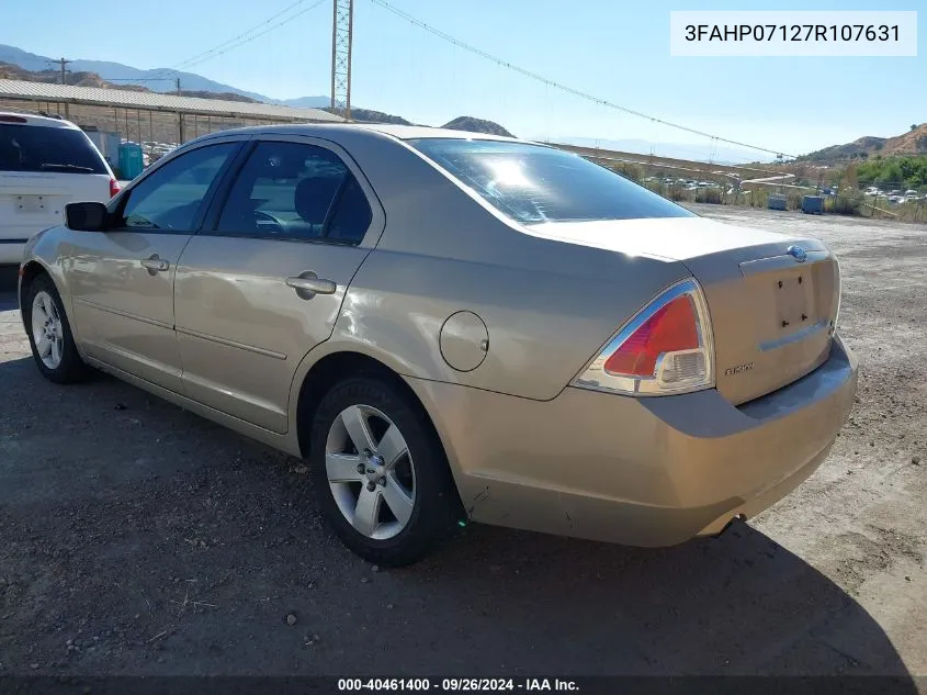 2007 Ford Fusion Se VIN: 3FAHP07127R107631 Lot: 40461400